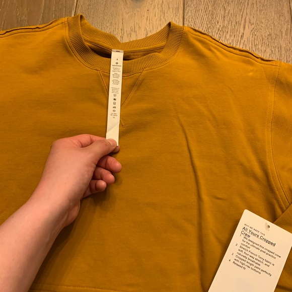 Lululemon Fools Gold All yours cropped crew size 4 - Picture 8 of 8